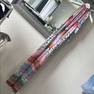 Hale Bob Multicolor Patterned Maxi Dress - Purple, Turquoise, Pink, Orange